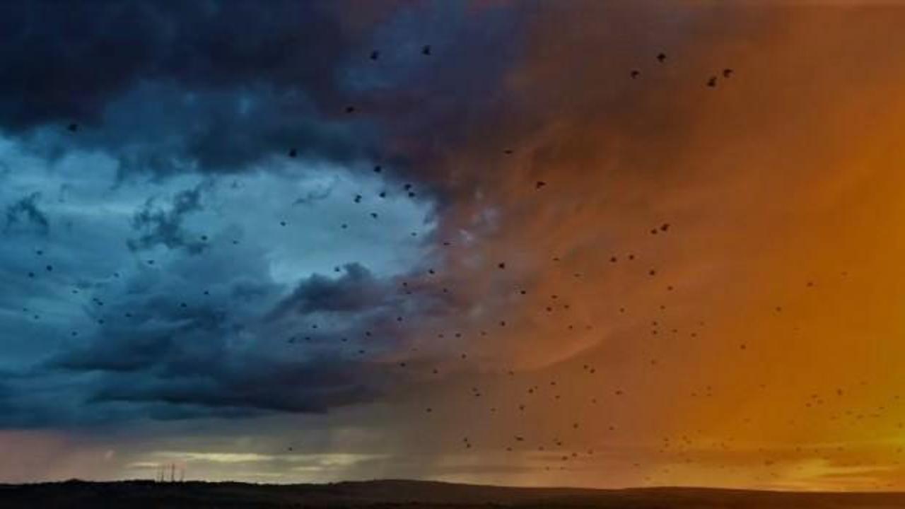 G&ouml;ky&uuml;z&uuml;ne bakan hemen cep telefonuna sarıldı