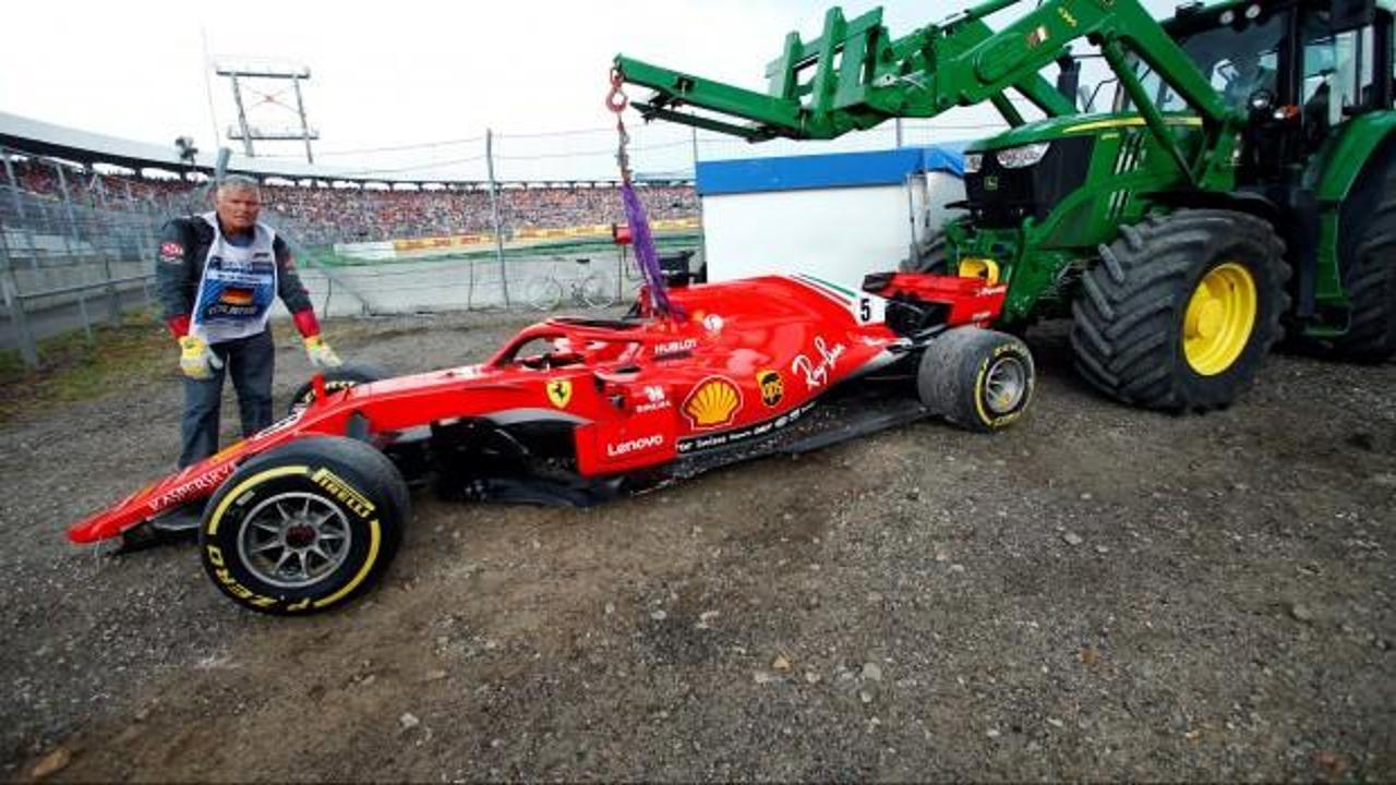 Vettel'in kazası Hamilton'a yaradı!