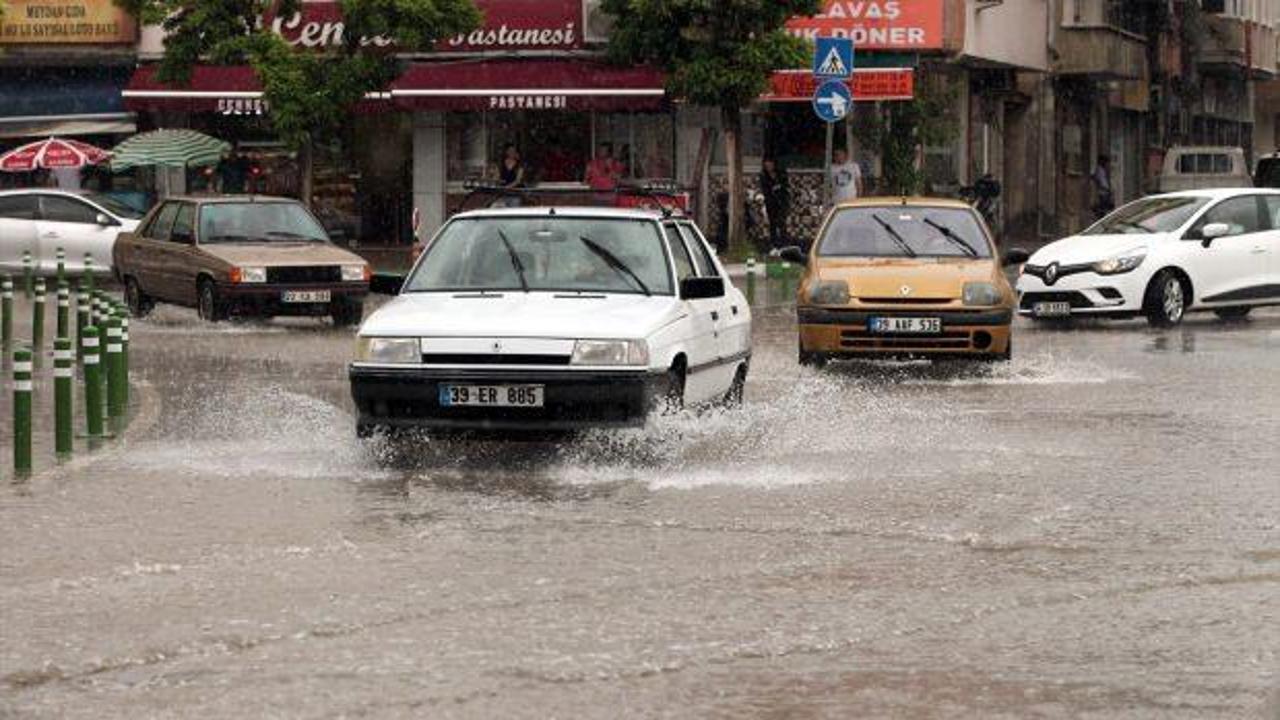 Kırklareli'nde sağanak