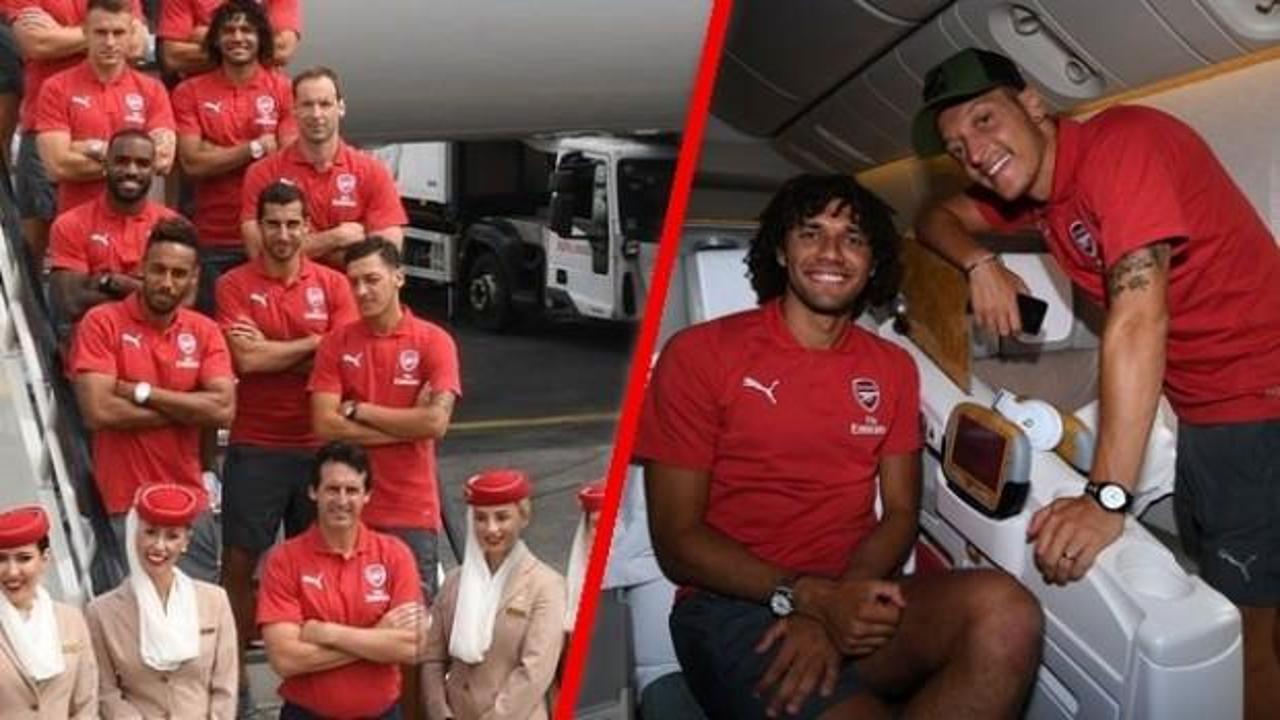 Mesut Özil'li Arsenal Singapur'a gitti