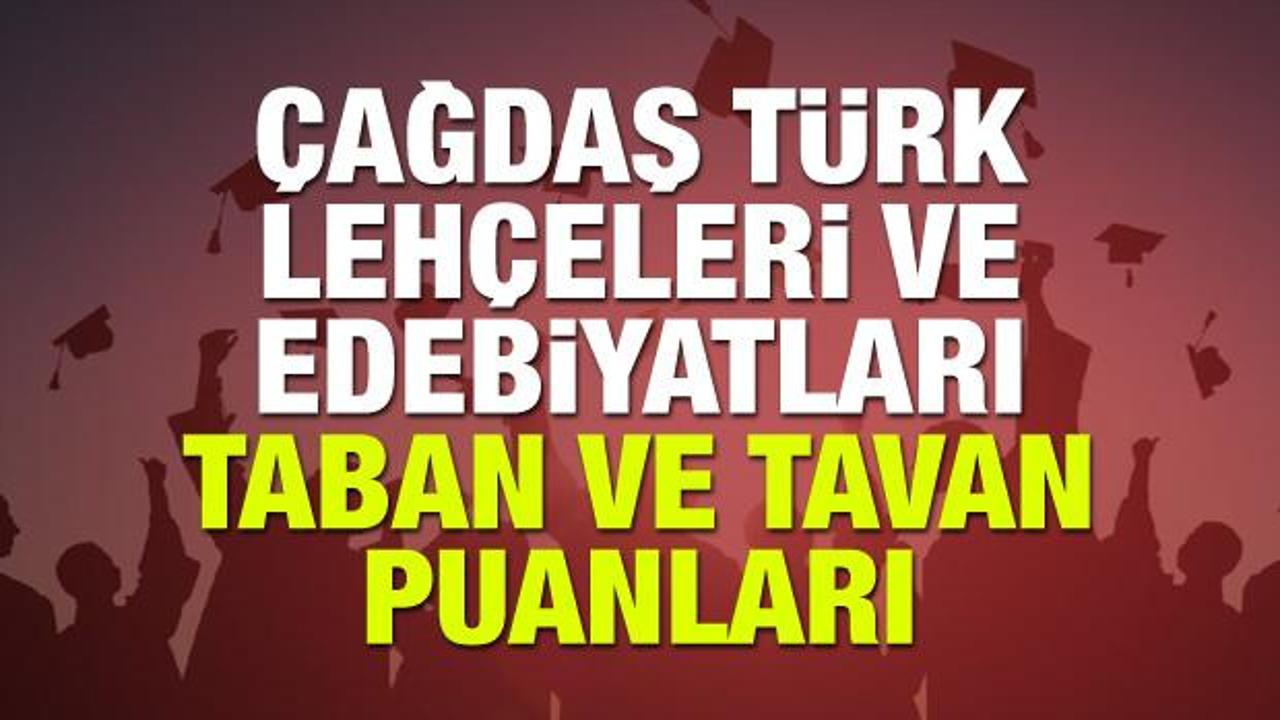 2018 Çağdaş Türk Lehçeleri ve Edebiyatları taban ve tavan puanları!