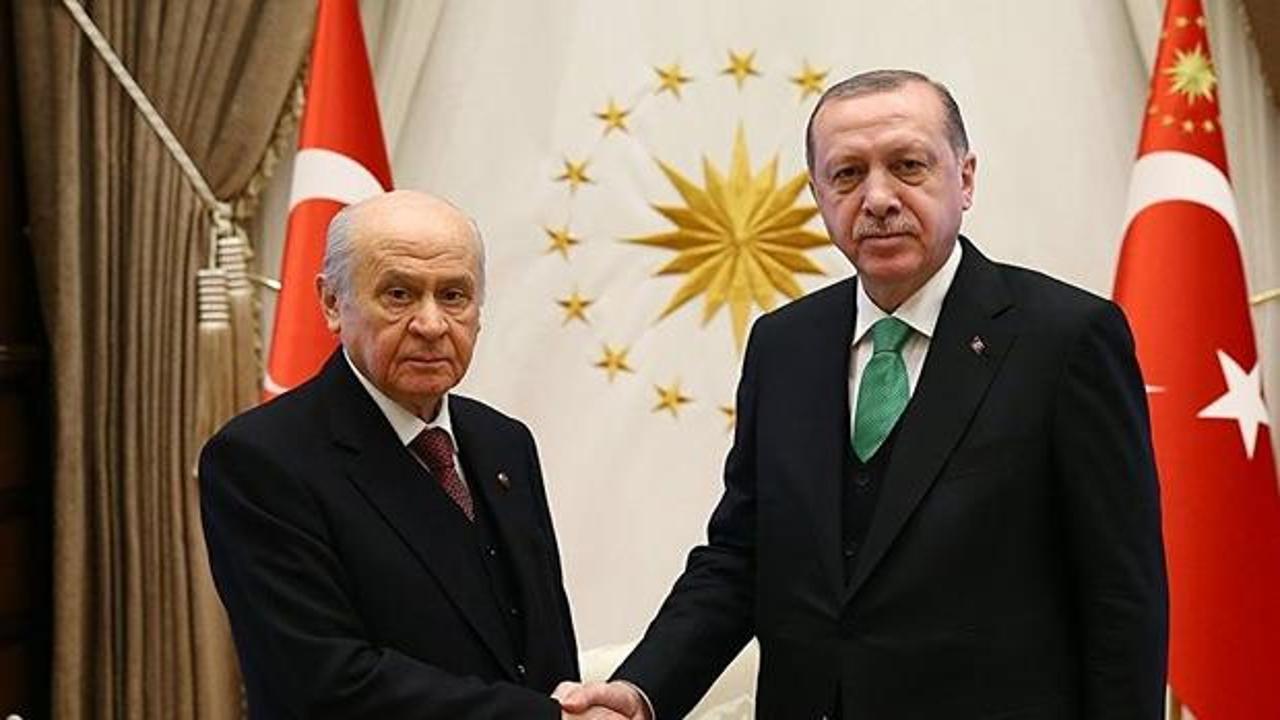 Erdoğan ve Bahçeli görüşmesi sona erdi