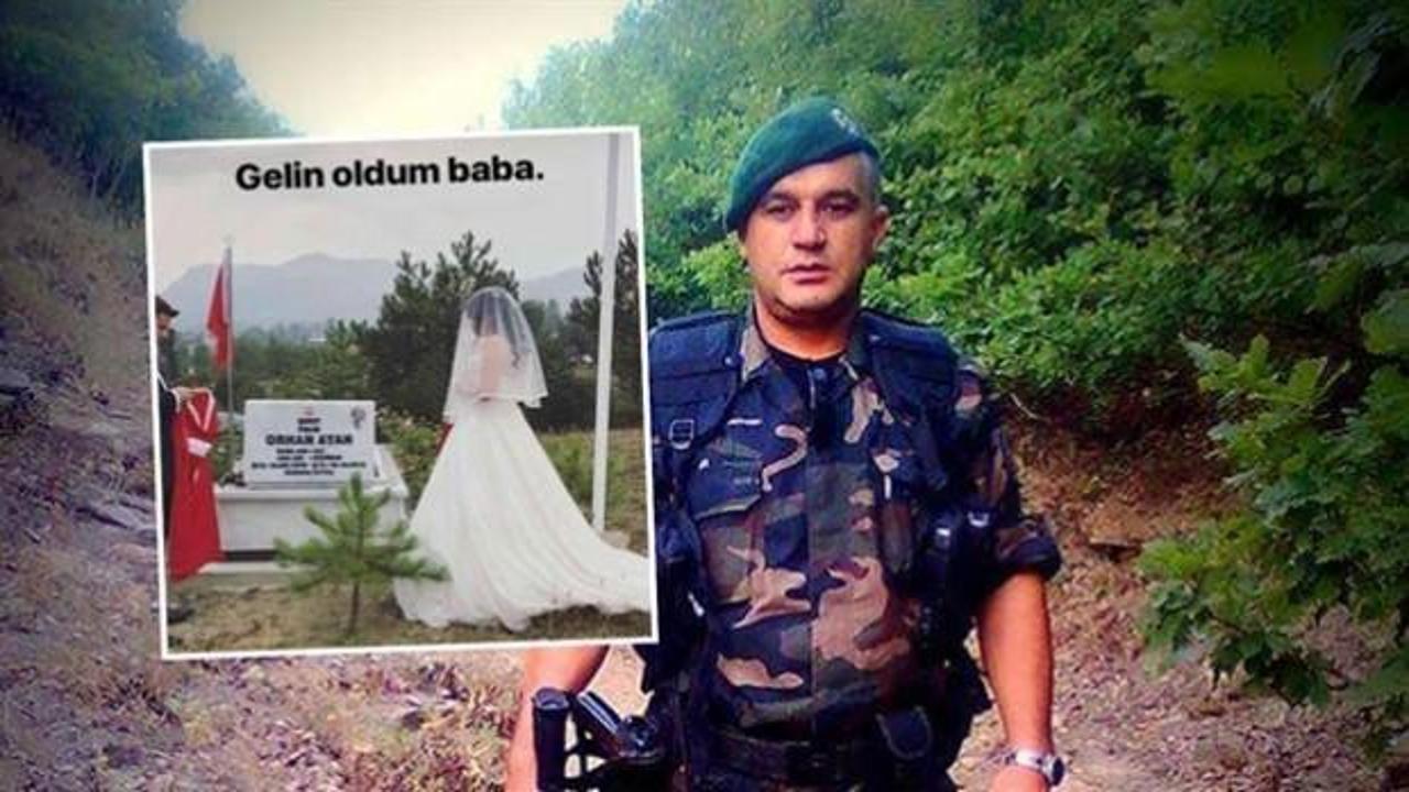 Şehit kızı y&uuml;rekleri dağladı! 'Gelin oldum baba'