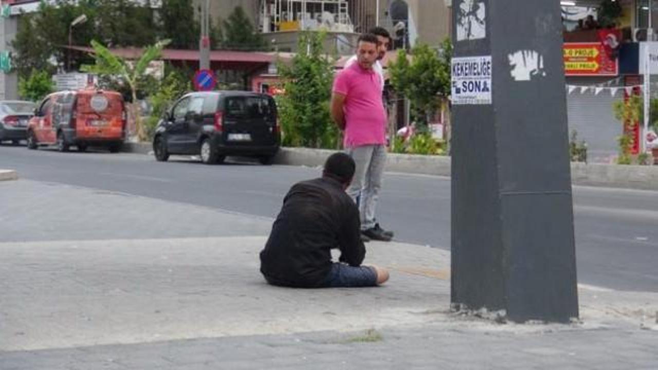 Şehrin ortasında utandıran g&ouml;r&uuml;nt&uuml;