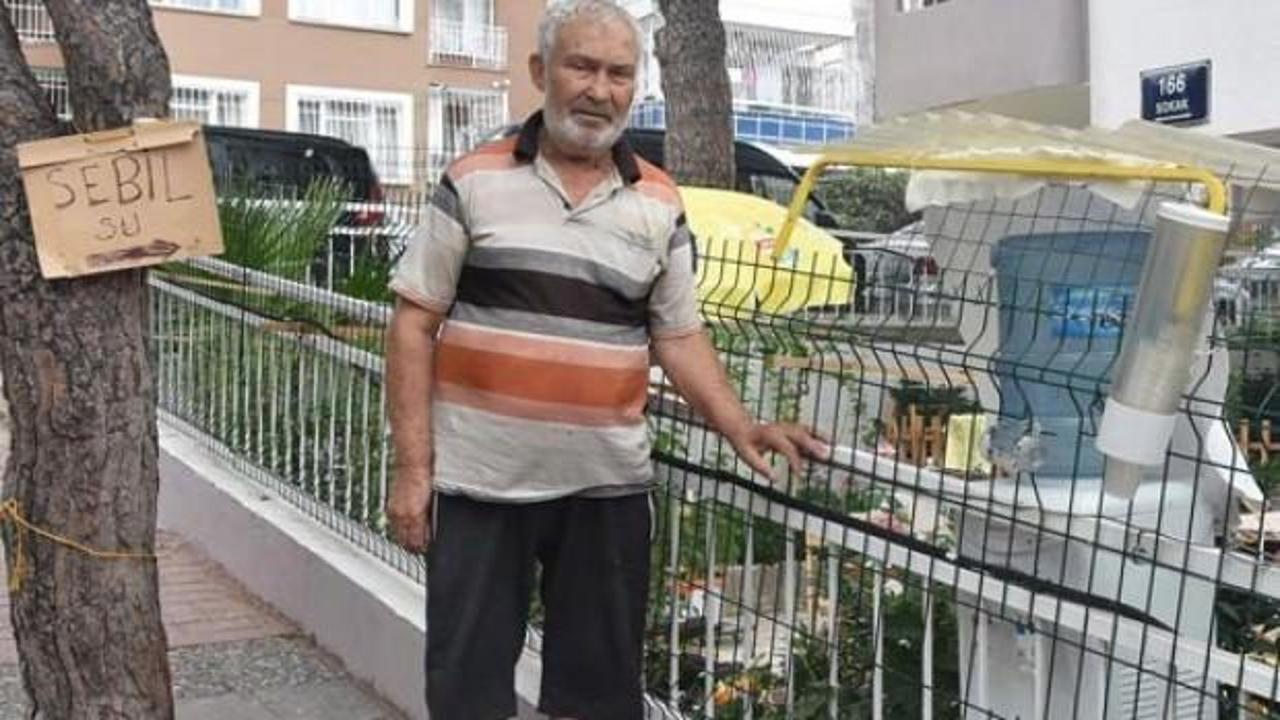 Yokuş &ccedil;ıkanlar i&ccedil;sin diye bah&ccedil;esine sebil koydu