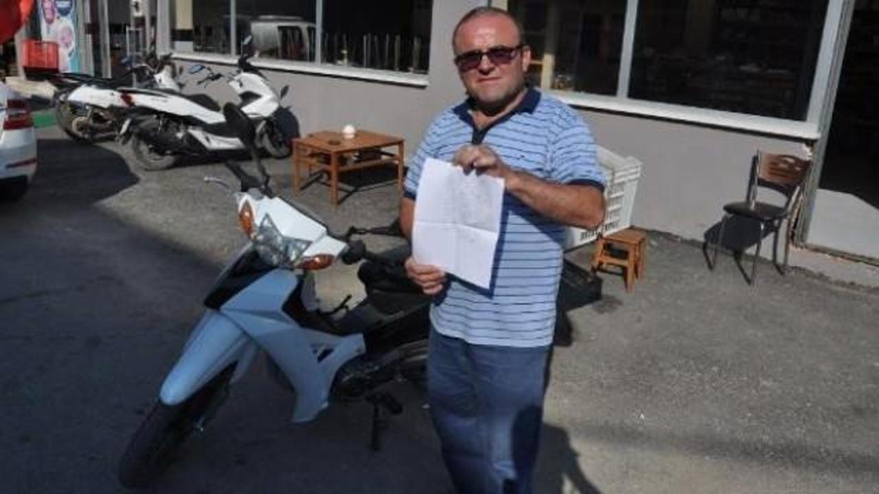 Motosikletini &ccedil;alan hırsız &ouml;yle bir not bıraktı ki