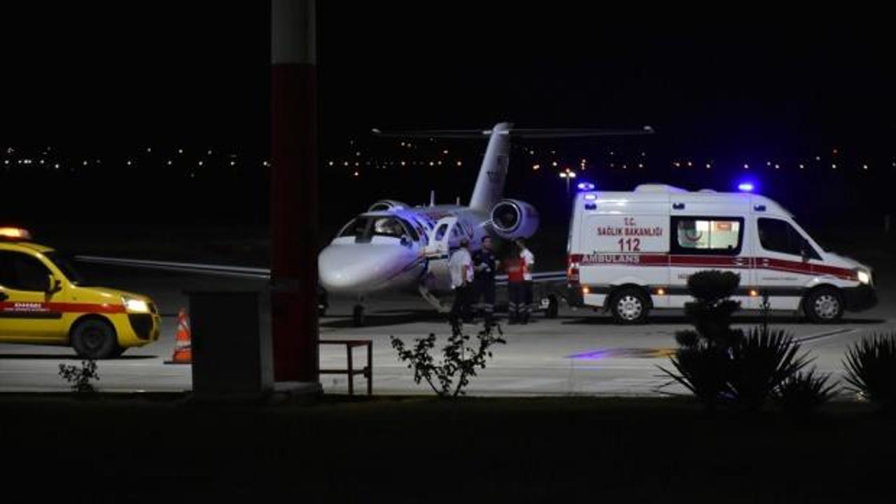 Ambulans uçak Muhammet bebek için havalandı