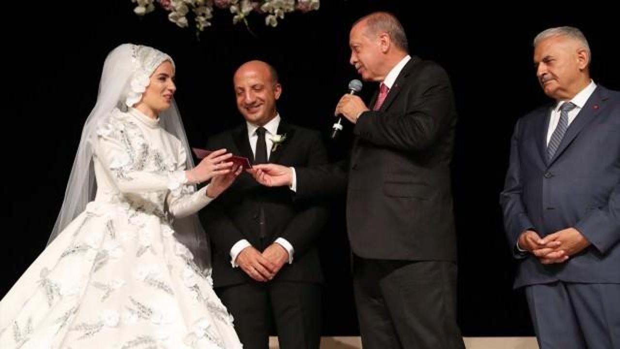 Erdoğan İstanbul'da nikah şahidi oldu