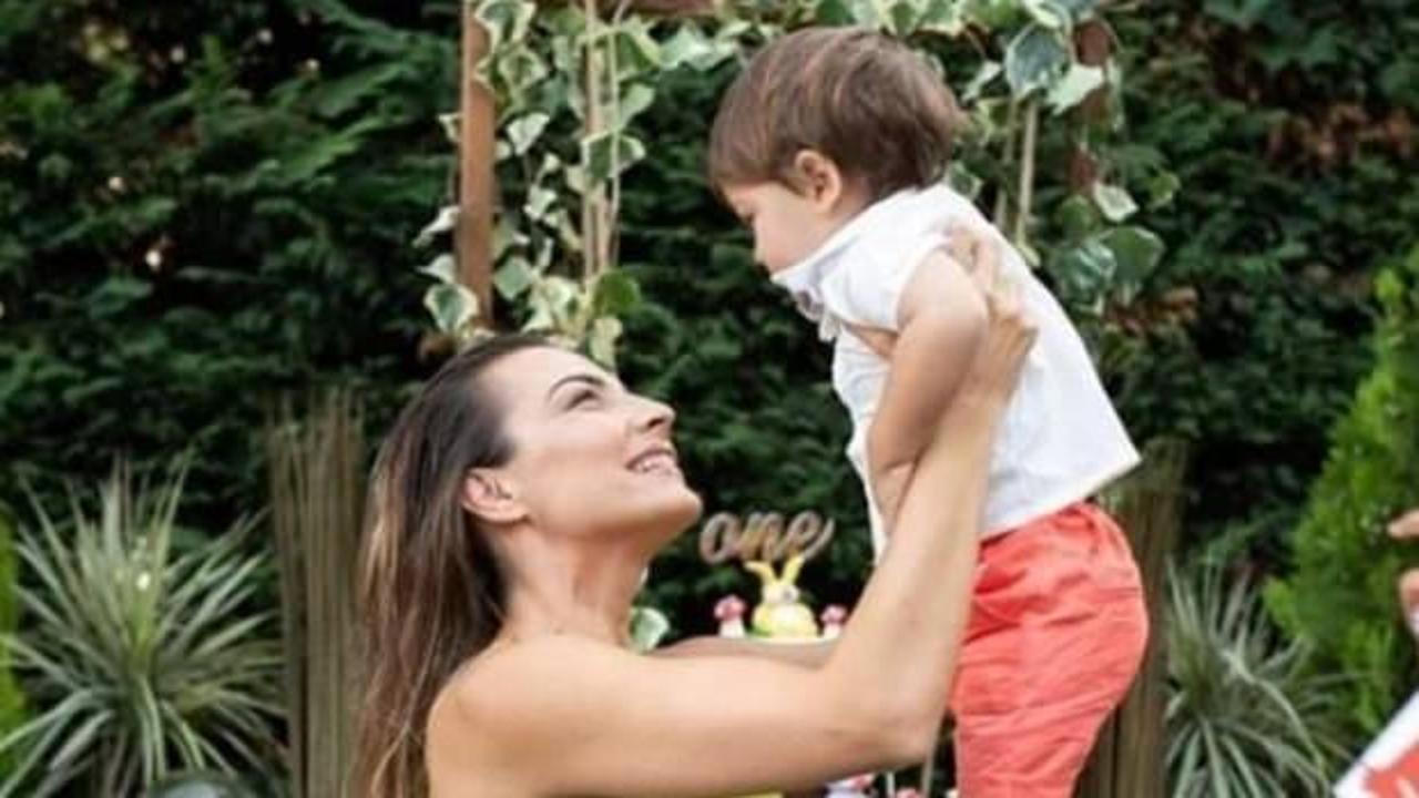 Burcu Kara'dan oğluna m&uuml;tevazi doğum g&uuml;n partisi