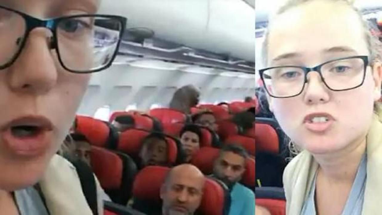 Uçakta eylem yapan kadın hakkında sürpriz karar