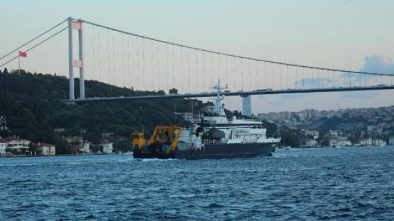 Rus arama-kurtarma gemisi boğazdan geçti