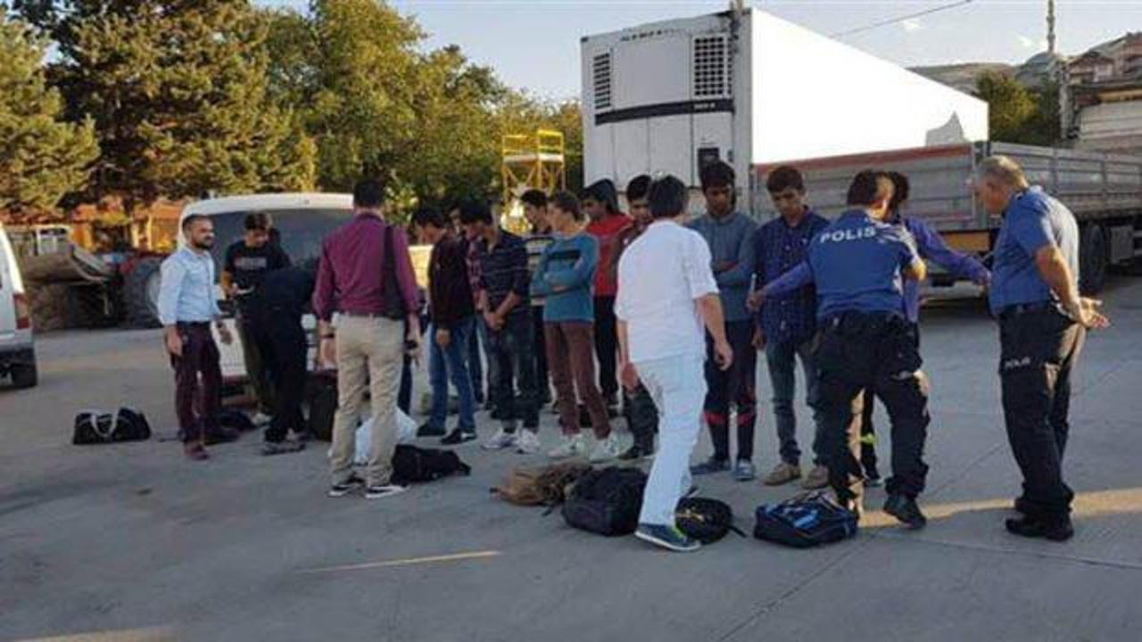 Sivas'ta 22 düzensiz göçmen yakalandı