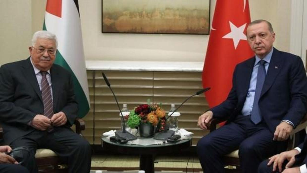 Başkan Erdoğan, Mahmud Abbas ile görüştü