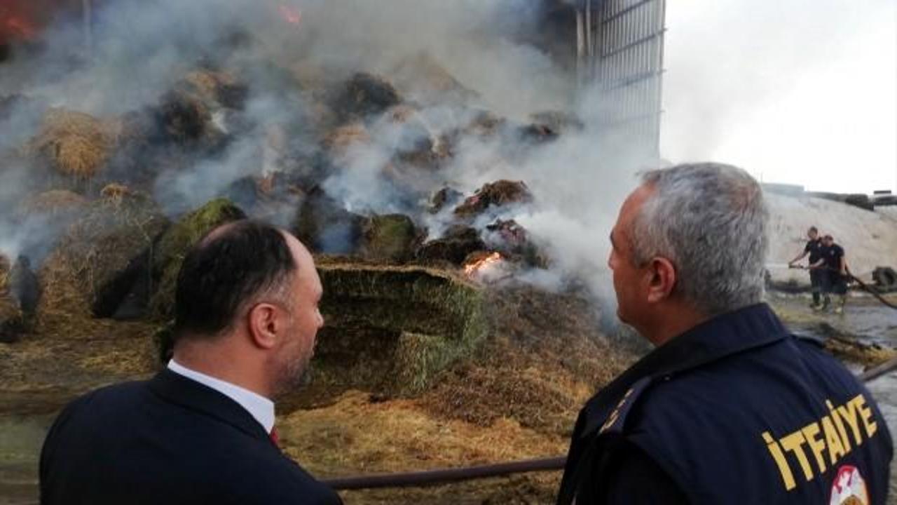 Beyşehir'de besi çiftliğinde yangın