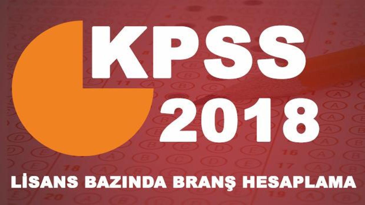 KPSS branş sıralaması nasıl hesaplanır? 2018 ÖSYM lisans bazında branş öğrenme..