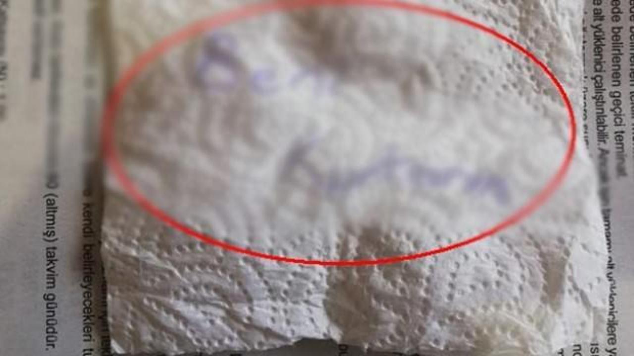 Pe&ccedil;eteye yazdığı not sayesinde kurtuldu