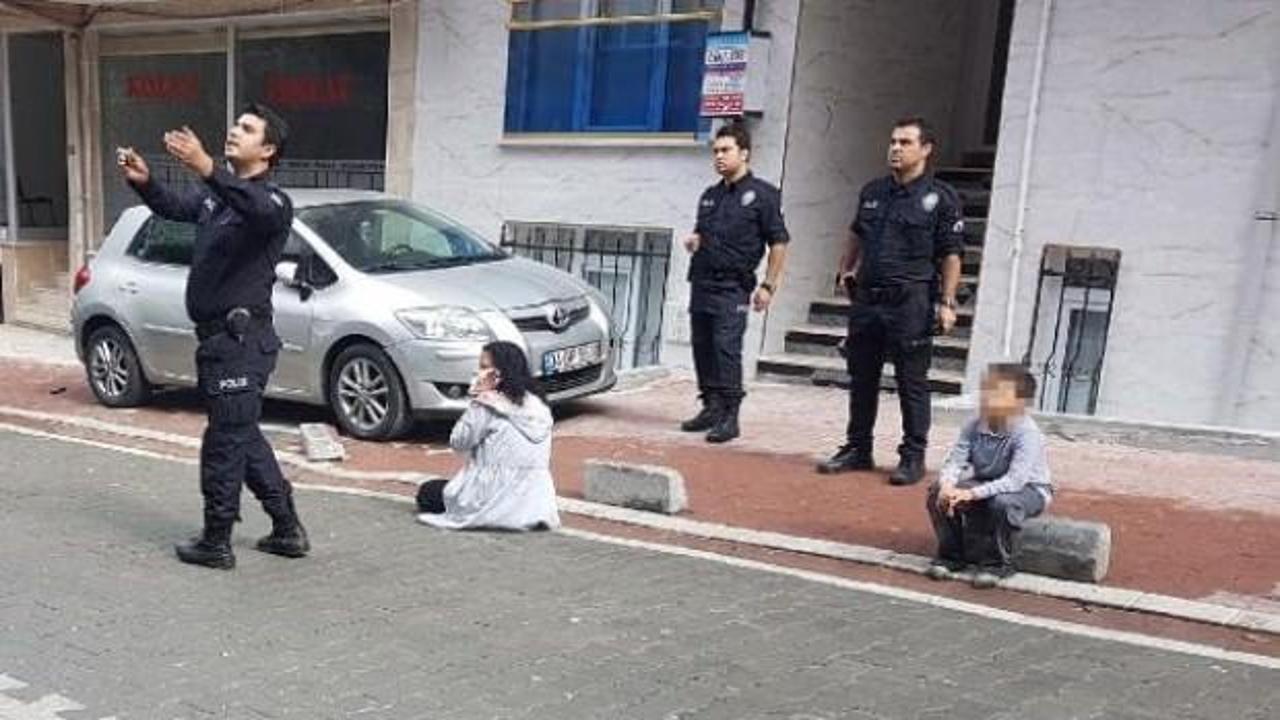 &Ccedil;ocuklarının g&ouml;z&uuml; &ouml;n&uuml;nde eşini bı&ccedil;akladı