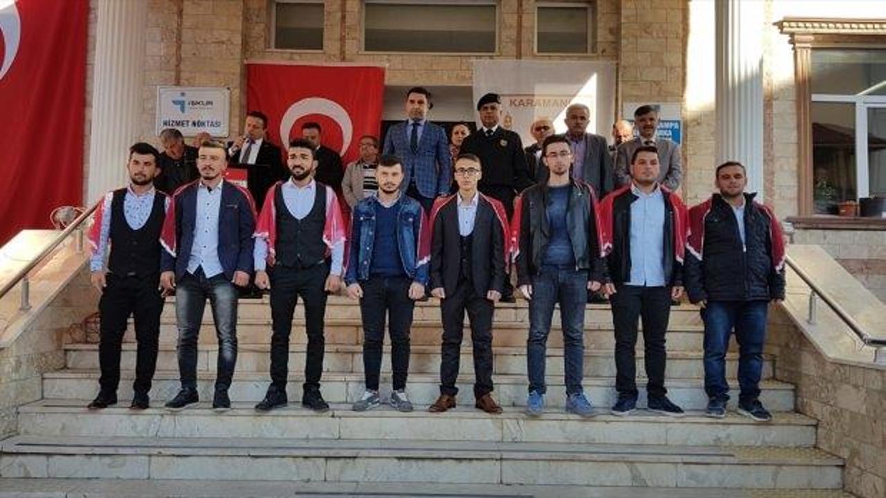 Karamanlı'da asker uğurlama töreni