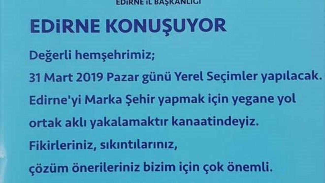 AK Parti Edirne İl Başkanlığı "Fikir Hattı" kurdu