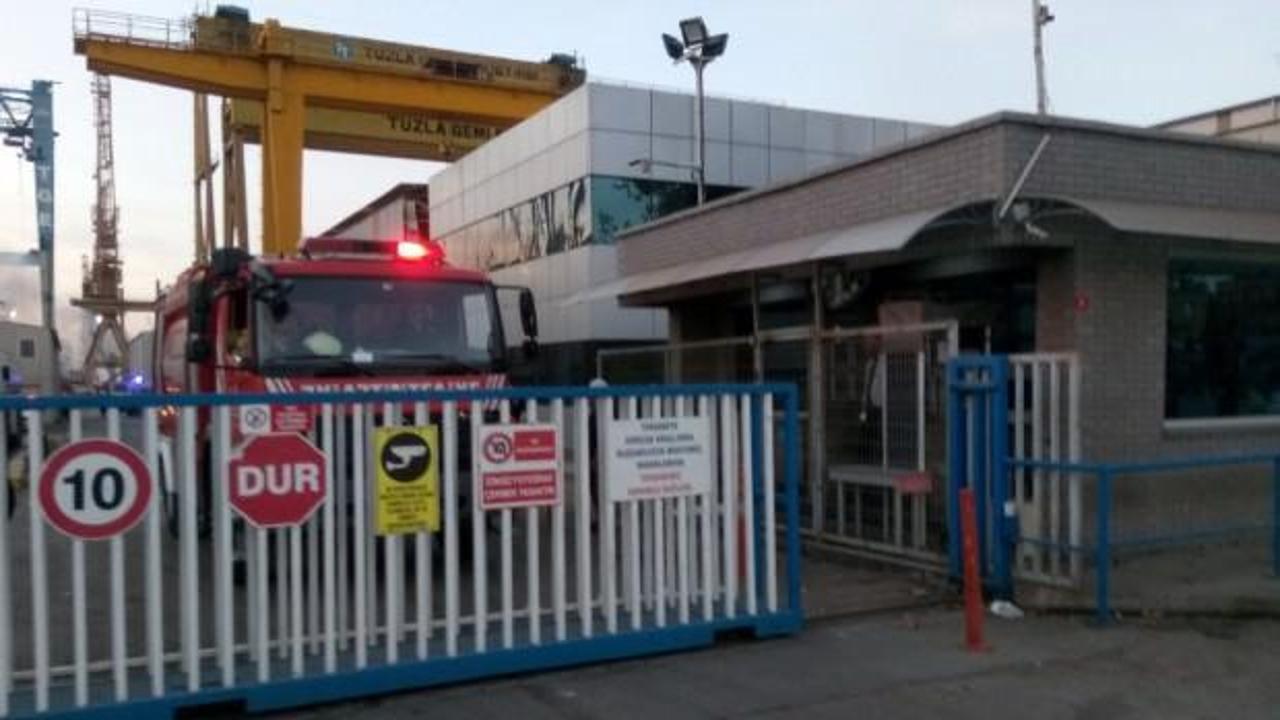 Tuzla'da tersanede korkutan yangın!