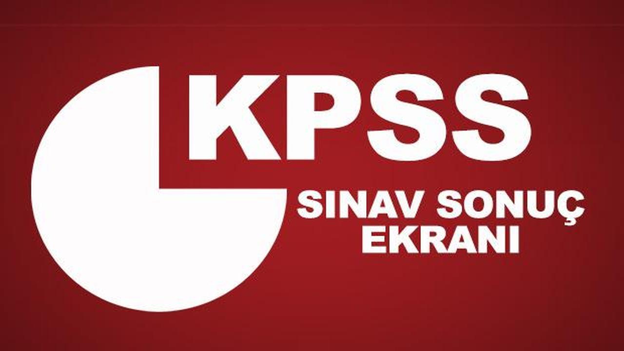 KPSS ortaöğretim sınav sonuç ekranı! 2018 ÖSYM lise sınav sonuçları...