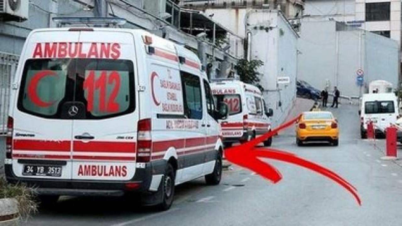 Ambulans alanına park etmek isteyip dehşet saçtı!