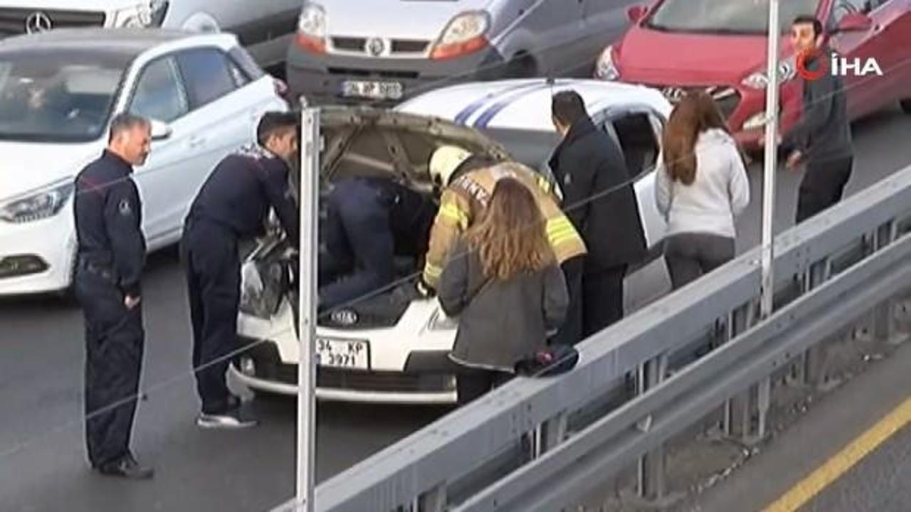 E-5'te şaşkına &ccedil;eviren g&ouml;r&uuml;nt&uuml;! Bakın ne &ccedil;ıktı