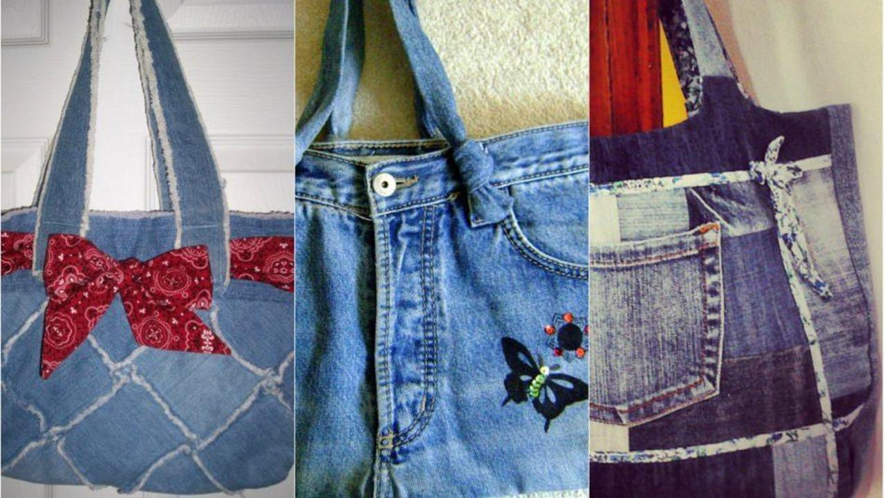 Kot pantolondan çanta yapımı