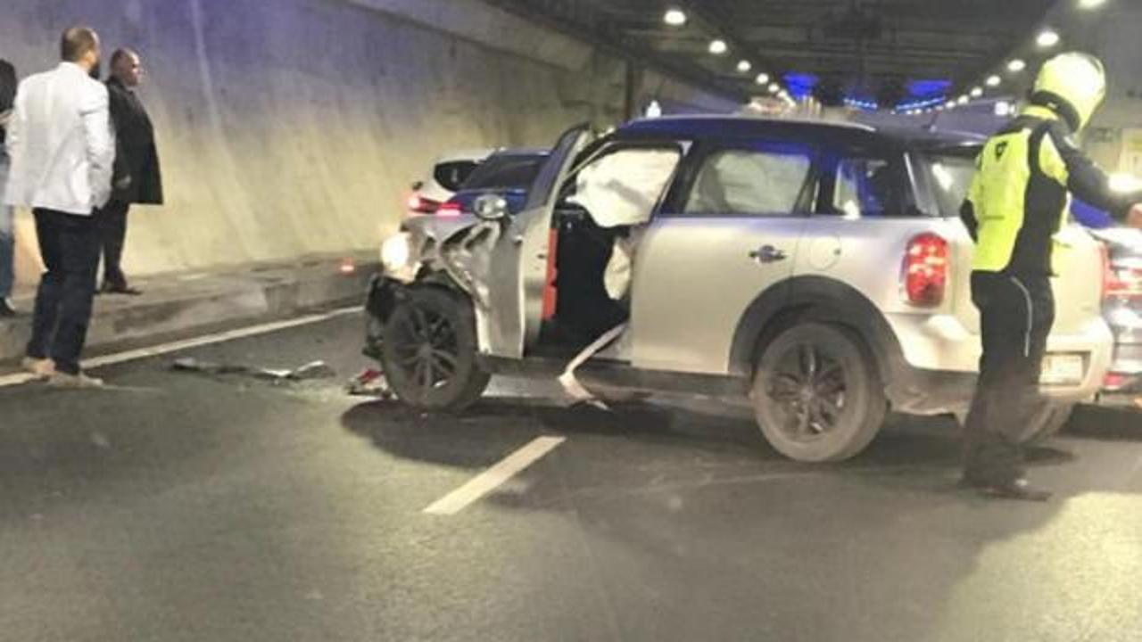 Avrasya Tüneli'nde kaza! Yol trafiğe kapatıldı