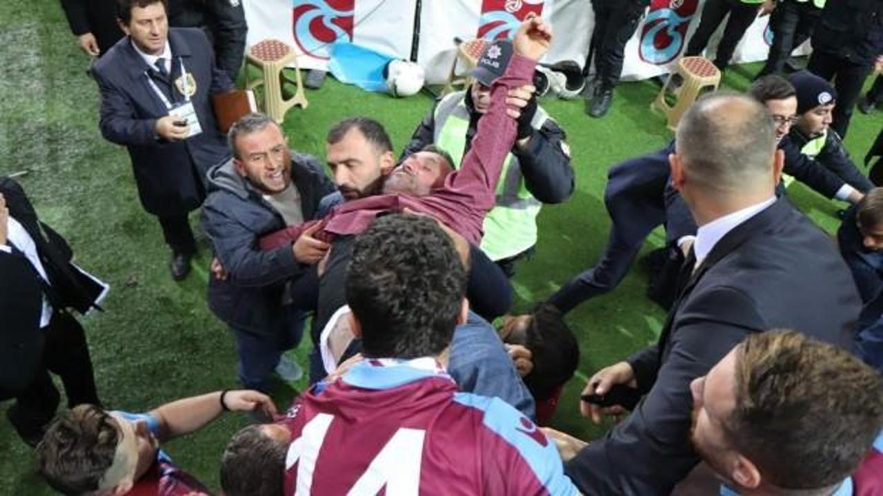 Trabzon'da fenalaşan taraftar hastaneye kaldırıldı
