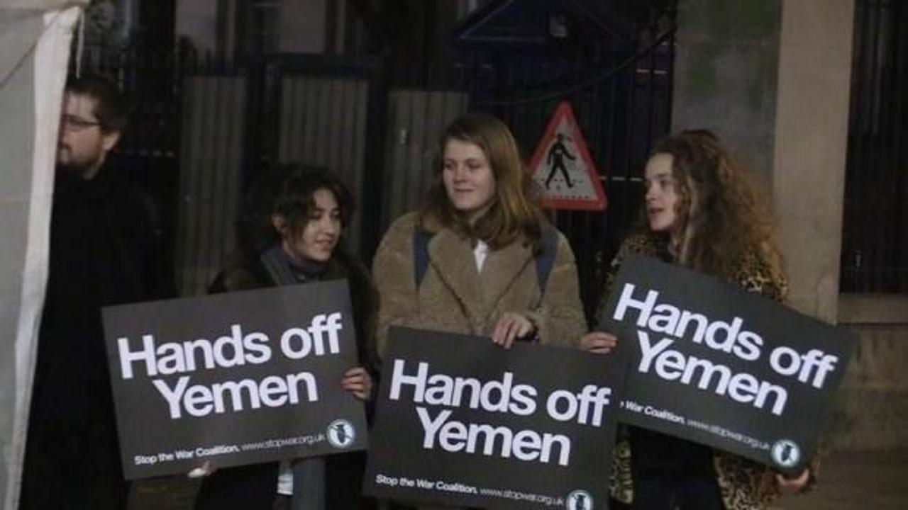Londra'da Suudi Arabistan protestosu!