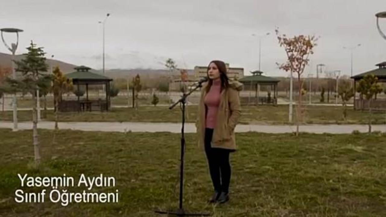 &Ouml;ğretmenler g&ouml;rev yaptıkları il&ccedil;e i&ccedil;in klip &ccedil;ekti