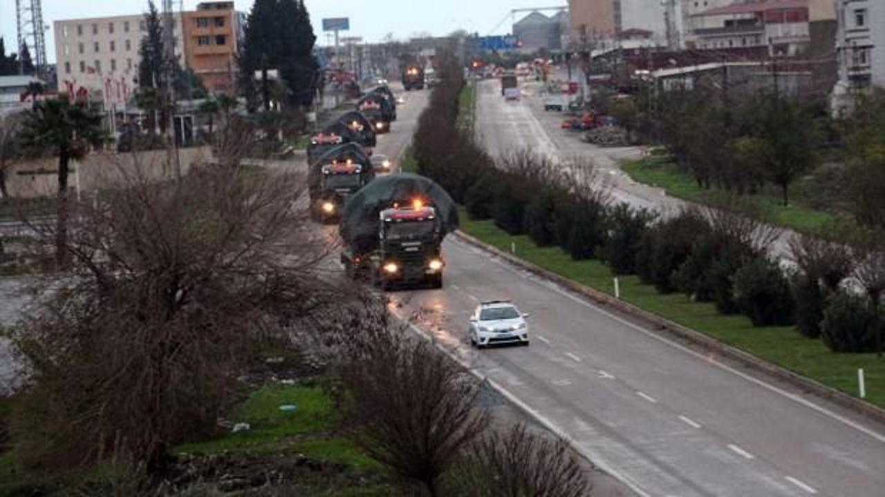Kilis &uuml;zerinden Menbi&ccedil;'e askeri sevkiyat