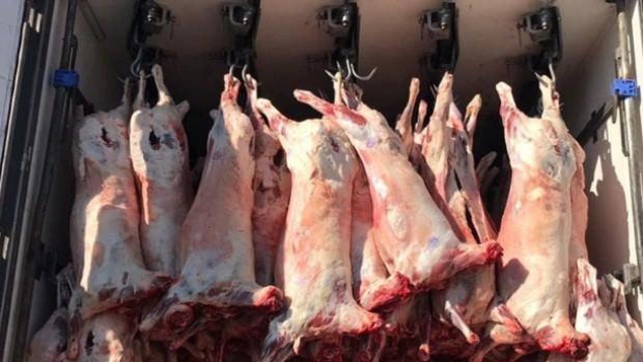 Yunanistan'dan getirilen 463 kilo kaçak et ele geçirildi