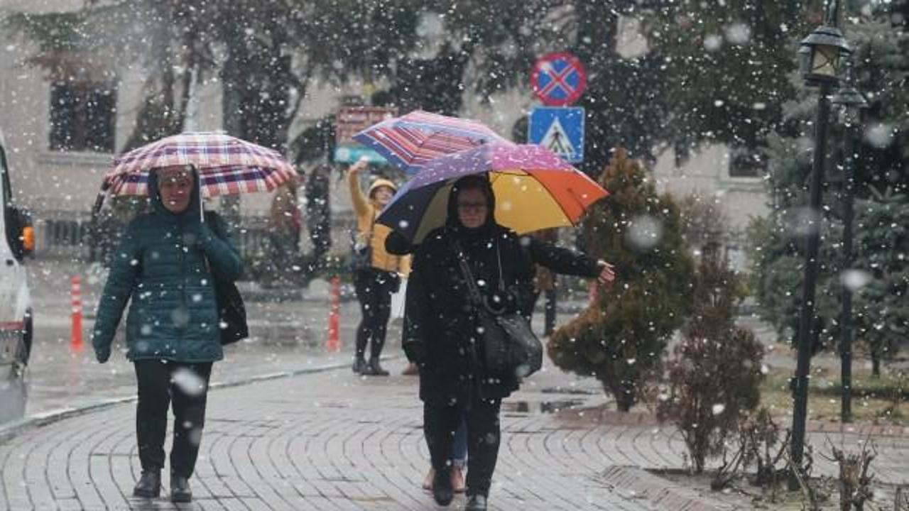 Kırklareli'nde kar yağışı