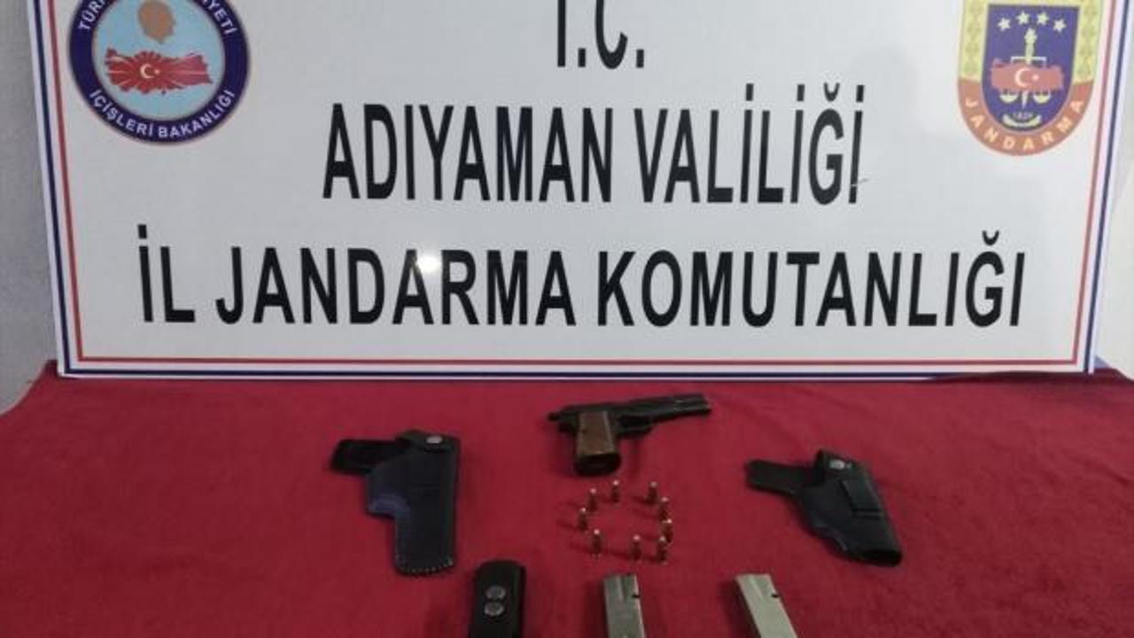 Adıyaman'da ruhsatsız tabanca ele geçirildi