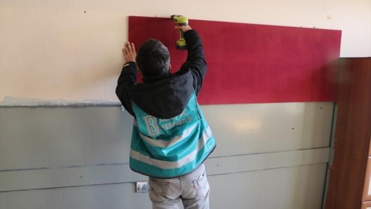 Edirne'de yükümlüler okulların bakımını yapıyor