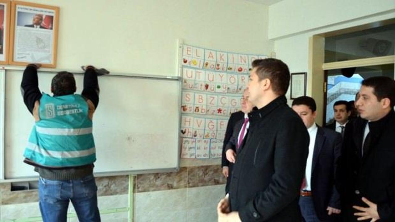 Kahramanmaraş'ta hükümlüler okulların tadilatını yapıyor