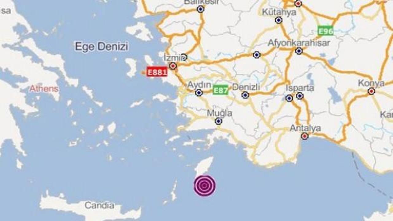 Akdeniz'de 5.1 büyüklüğünde deprem!