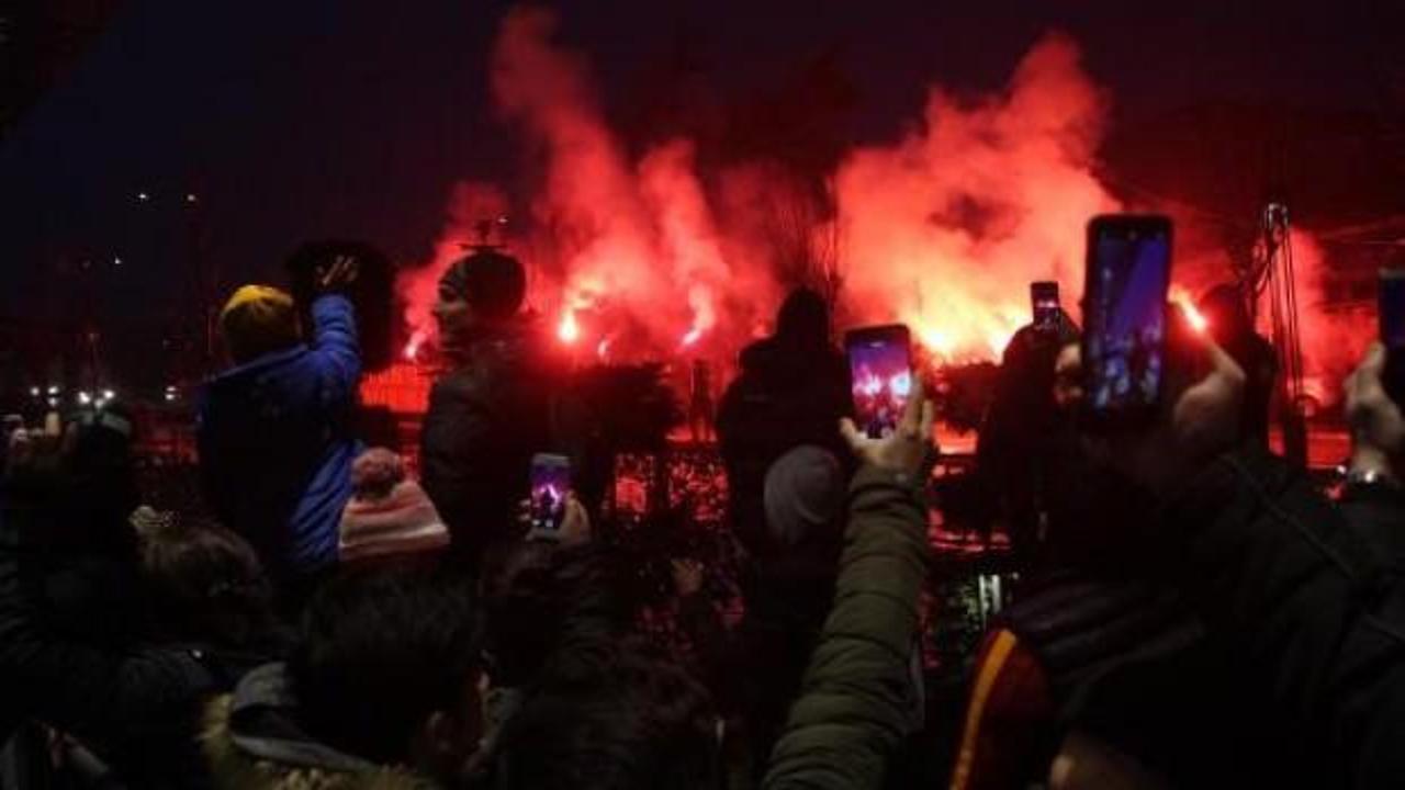 Bolu'da Galatasaray'a coşkulu karşılama