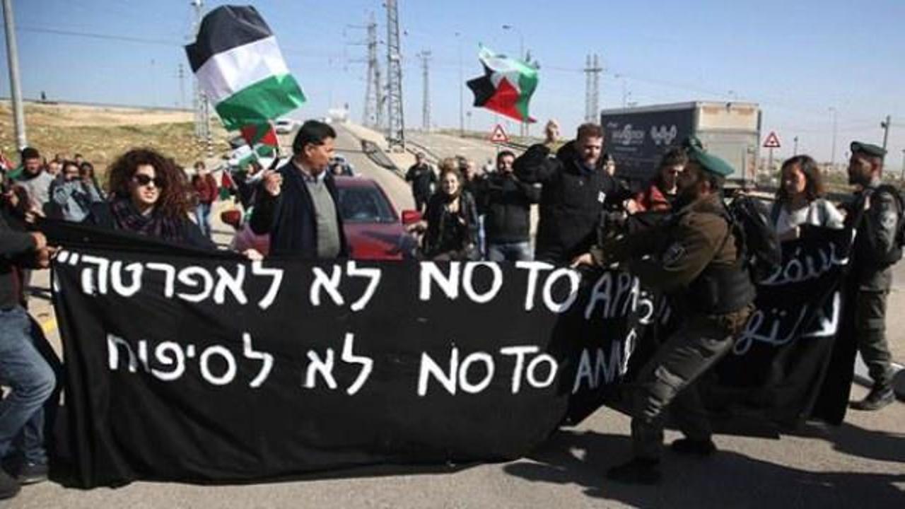 'Irkçı yol' protestosu! İsrail müdahale etti