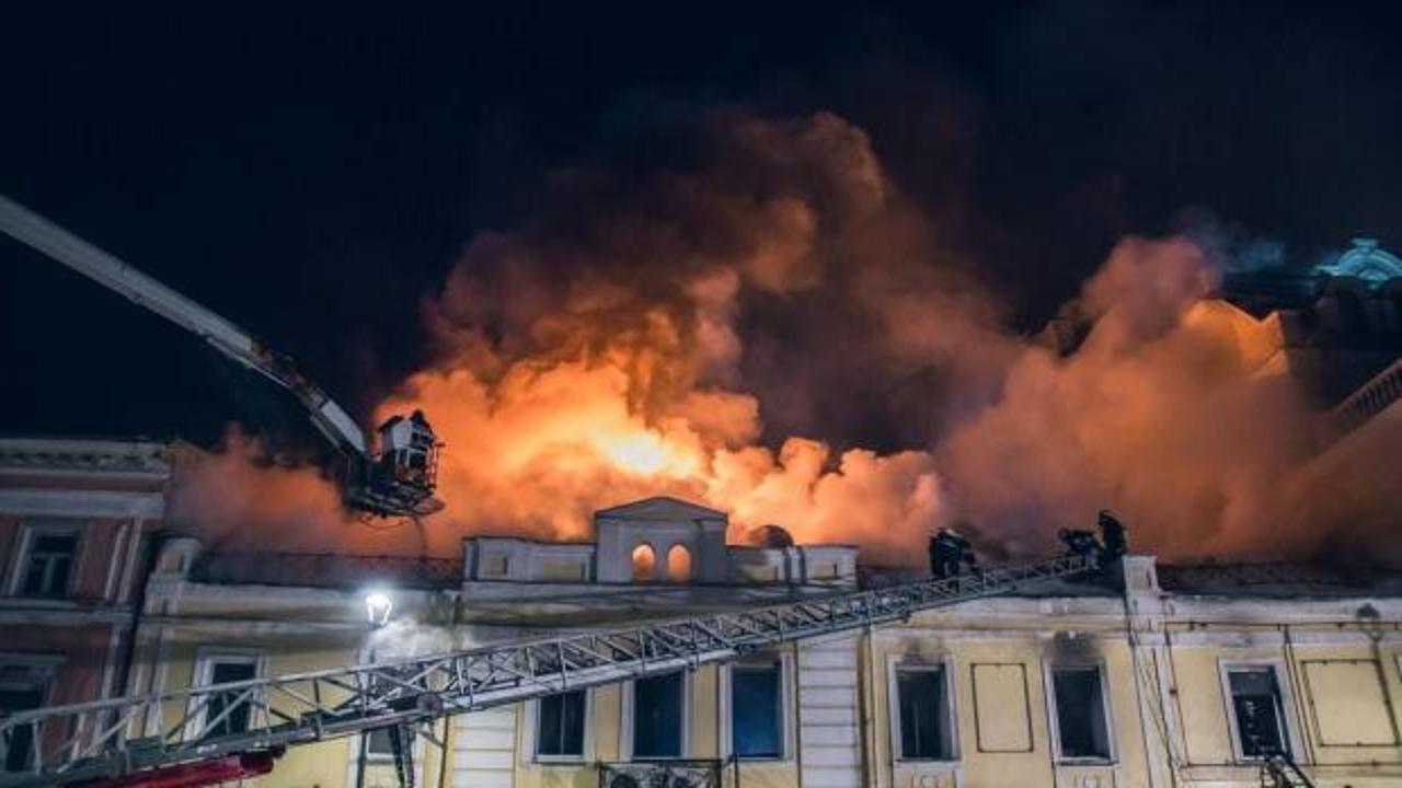 Ukrayna'da Türk restoranında yangın!