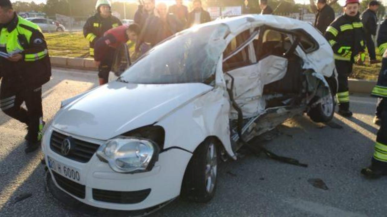 Denizli'de trafik kazası: 1 ölü, 2 yaralı