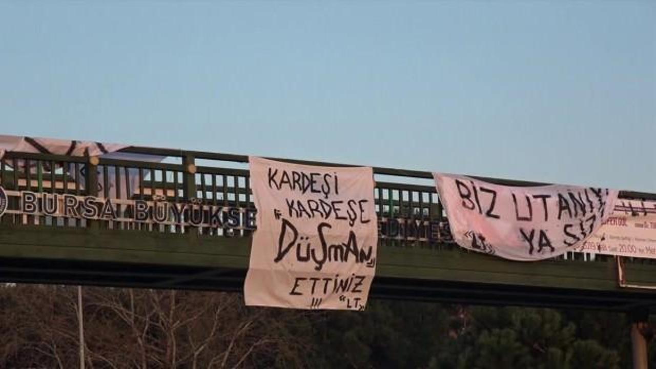 Bursaspor taraftarından protesto