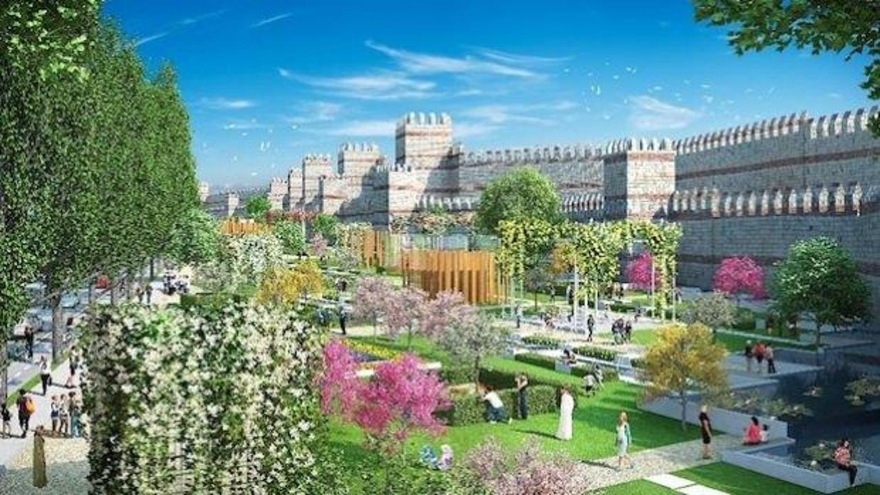 Tarihi surlar temizlenerek İstanbul’un en önemli millet bahçesi olacak