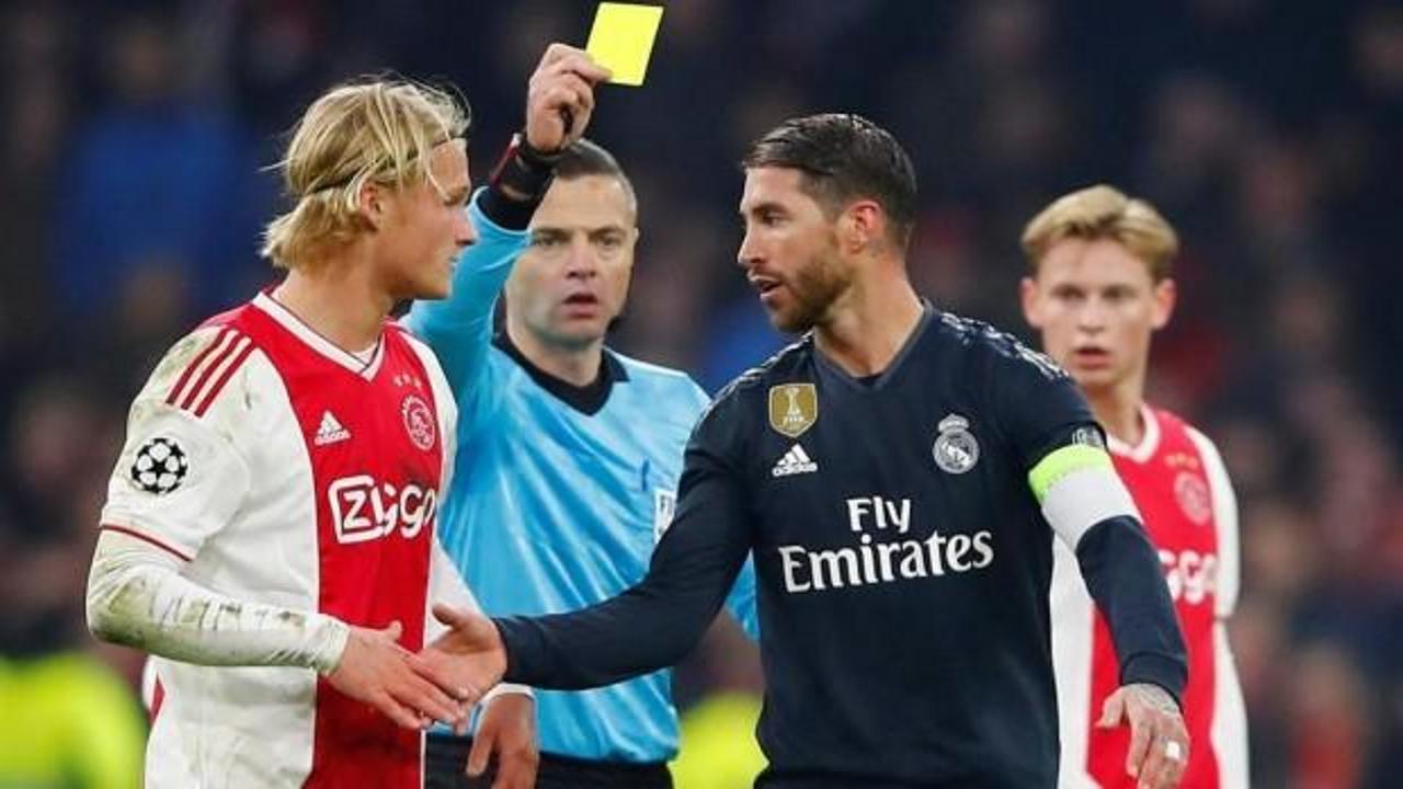 Bilerek kart gören Ramos'a men cezası!