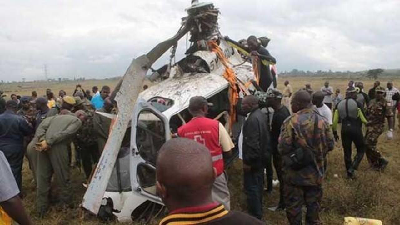 Kenya'da ABD'li isimleri taşıyan helikopter düştü! Çok sayıda ölü var