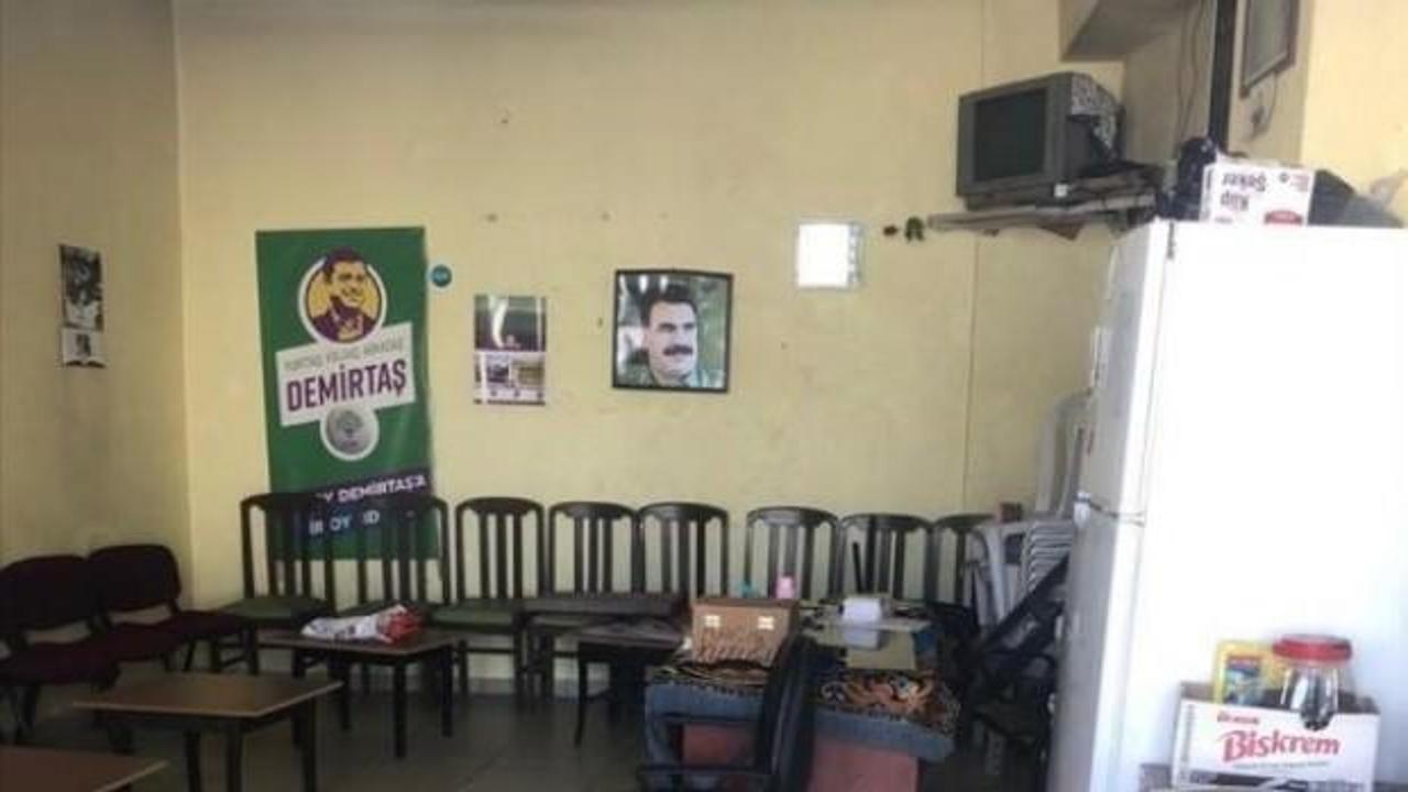 HDP seçim bürosuna Öcalan fotoğrafı asıldı