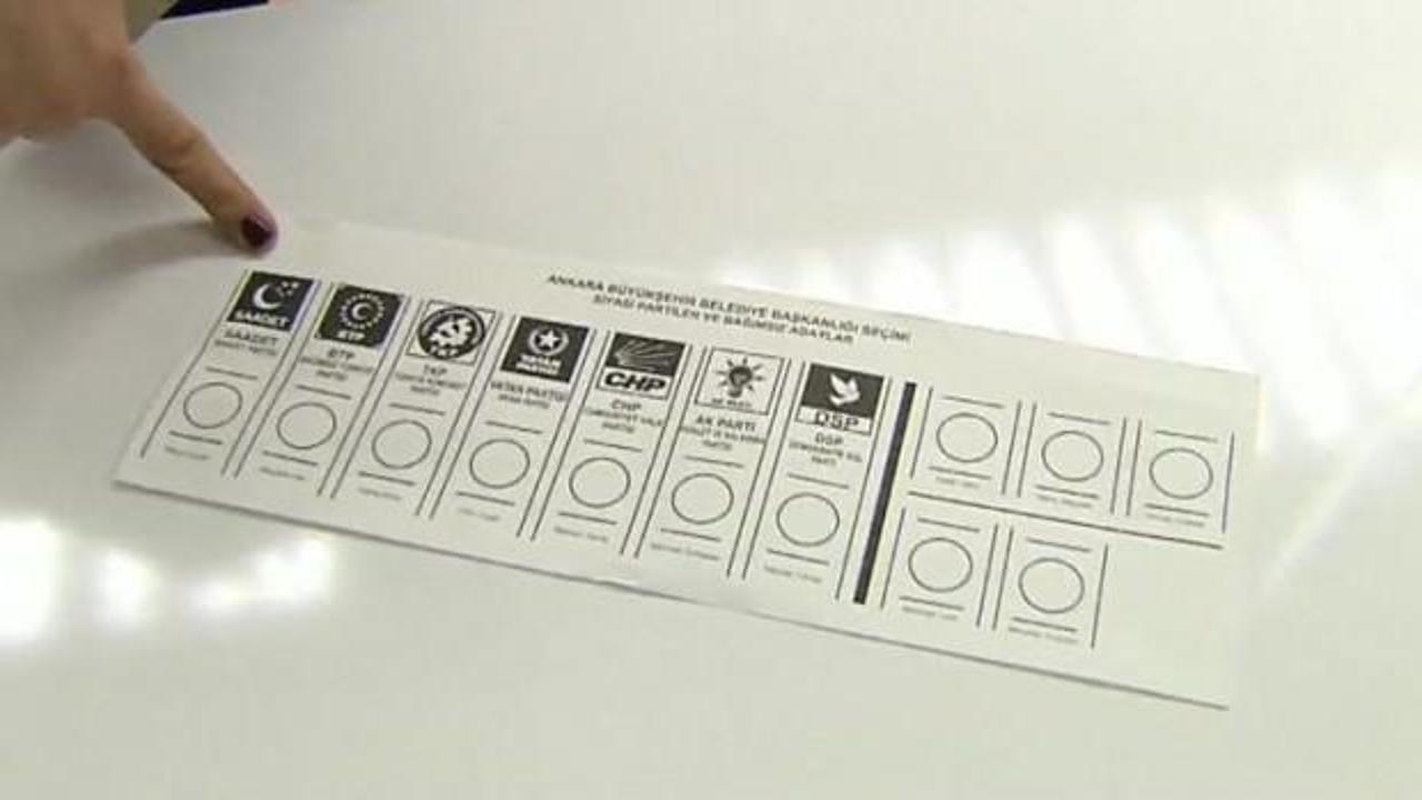  İşte yerel seçimde kullanılacak oy pusulası