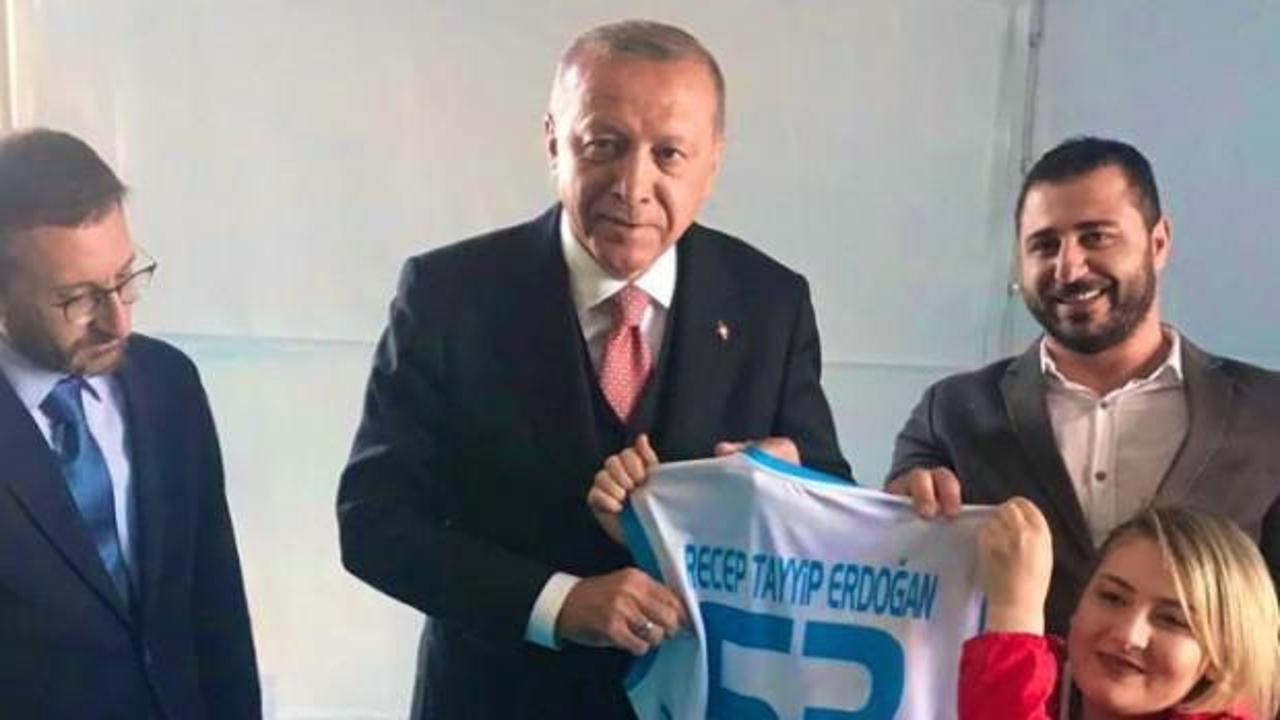 Cumhurbaşkanı Erdoğan, milli sporcu ile görüştü